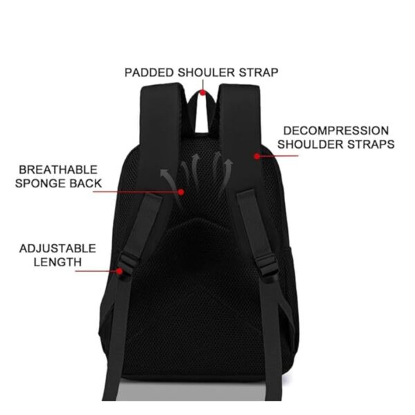 Frantic Printed 20 L School Backpack Bag Black ASX Rocket 2 - LXINDIA.COM