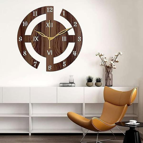 Freny Exim 12 Inch Wooden Wall Clock Wenge Small Size Analog 1 - LXINDIA.COM