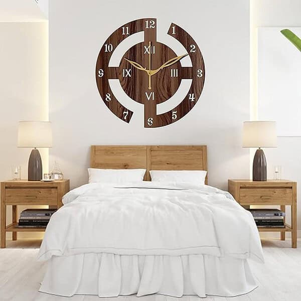 Freny Exim 12 Inch Wooden Wall Clock Wenge Small Size Analog 2 - LXINDIA.COM