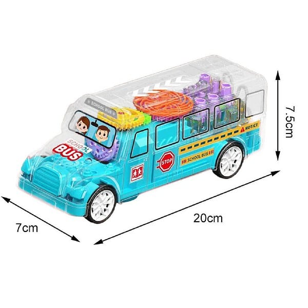 Fun Blast Transparent 3D Bus Toy b - LXINDIA.COM