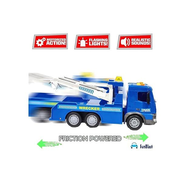 FunBlast 6 Wheel Drive Friction Powered Crane Truck Toy A - LXINDIA.COM