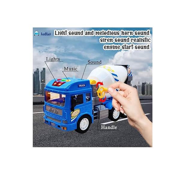 FunBlast Construction Truck Toy Pull Back Vehicles Cement Mixer Truck B - LXINDIA.COM