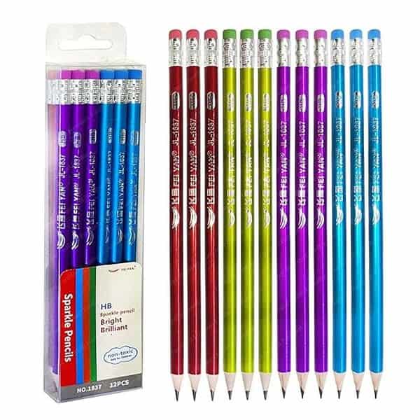 FunBlast Sparkle Pencils Set For Kids Pack Of 12 Pcs - LXINDIA.COM