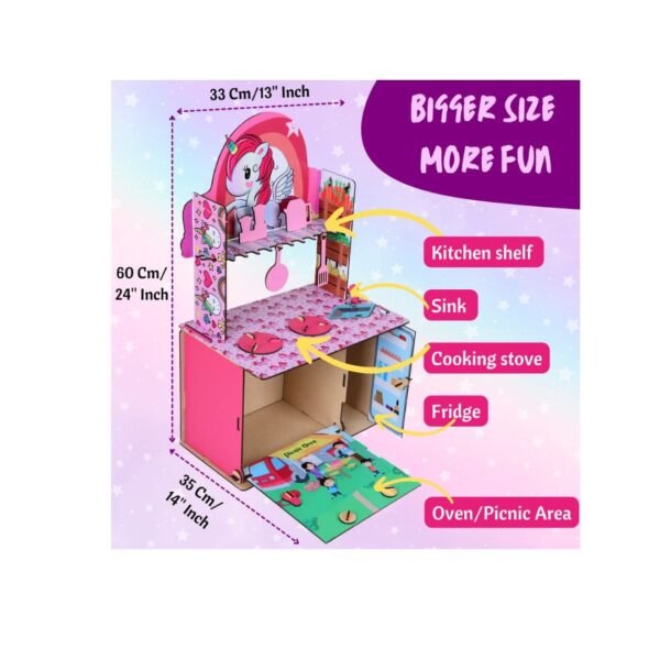 FunBrigade Big Wooden Unicorn Kitchen Set 02 - LXINDIA.COM