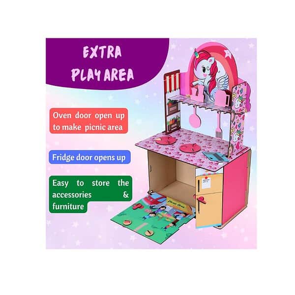 FunBrigade Big Wooden Unicorn Kitchen Set 03 - LXINDIA.COM