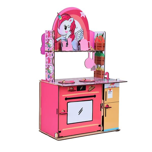 FunBrigade Big Wooden Unicorn Kitchen Set - LXINDIA.COM