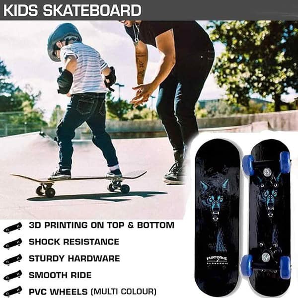 Funforce Kids Skateboard 23 x 6 inch Maple Wood Skateboar Fox 2 - LXINDIA.COM