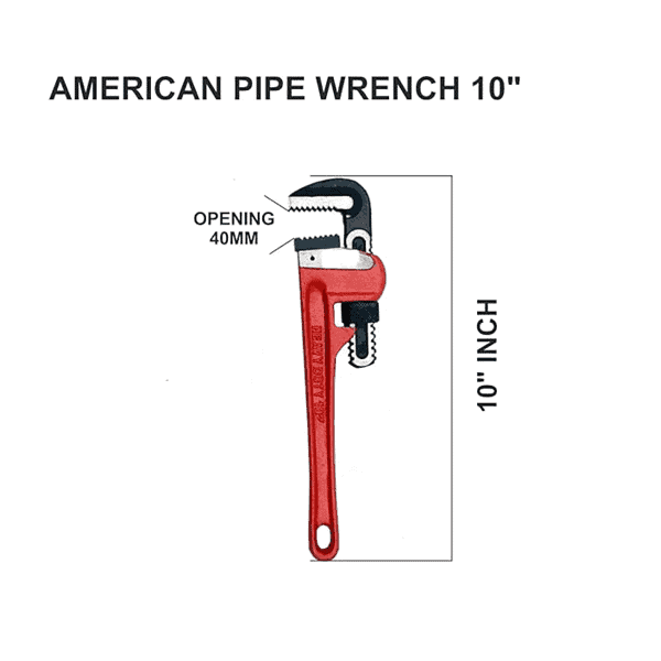 GLOBUS 361 10 INCH 250MM Heavy Duty Pipe Wrench2 - LXINDIA.COM