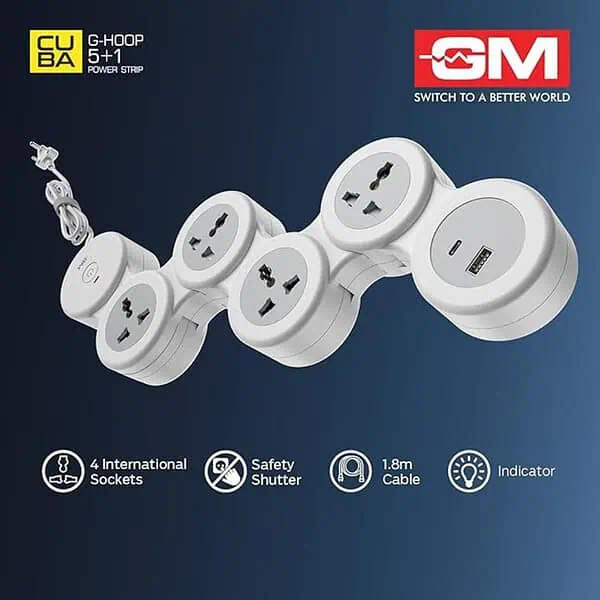 GM G Hoop Spike Guard with A and C Type USB Master Switch 3 - LXINDIA.COM