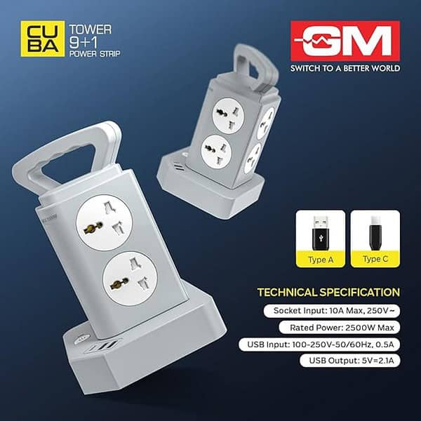 GM G Hoop Tower Spike Guard with A and C Type USB Master Switch 2 - LXINDIA.COM