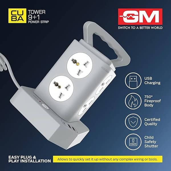 GM G Hoop Tower Spike Guard with A and C Type USB Master Switch 3 - LXINDIA.COM