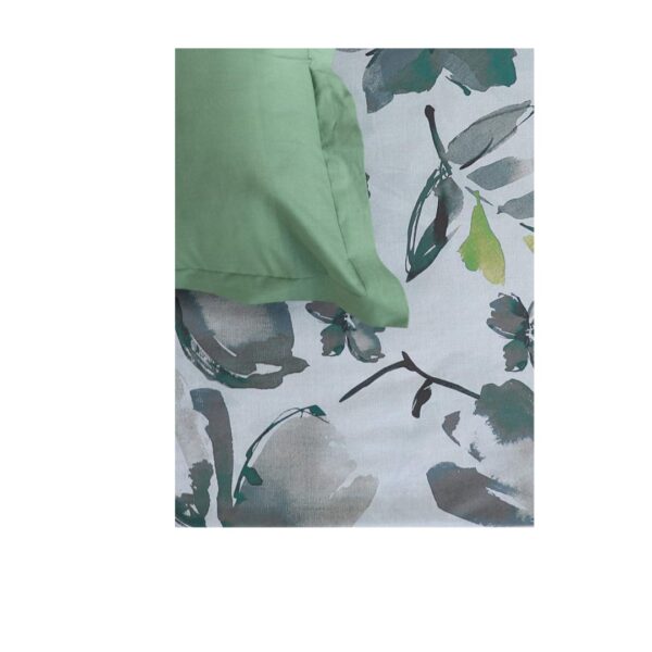 GM Luxury King size Home Decor Cotton Bedsheet White and Green B - LXINDIA.COM