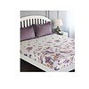 GM Luxury King size Home Decor Cotton Bedsheet White and Purple - LXINDIA.COM