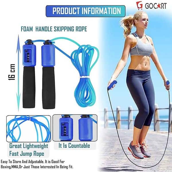 GOCART WITH G LOGO Skipping Rope For Me Women 3 - LXINDIA.COM