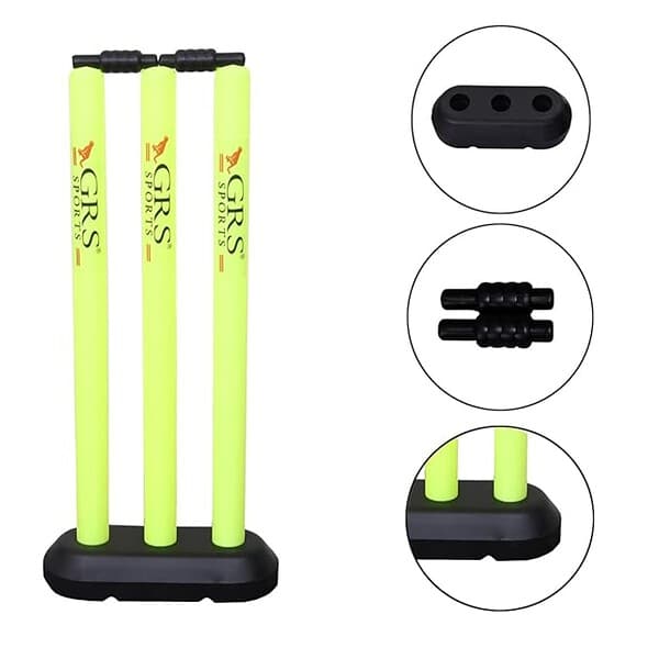 GRS Super Kids Zone Popular Willow Cricket Bat with Wicket Set 1 Tennis Ball for Kids Size 3 Wood 3 - LXINDIA.COM