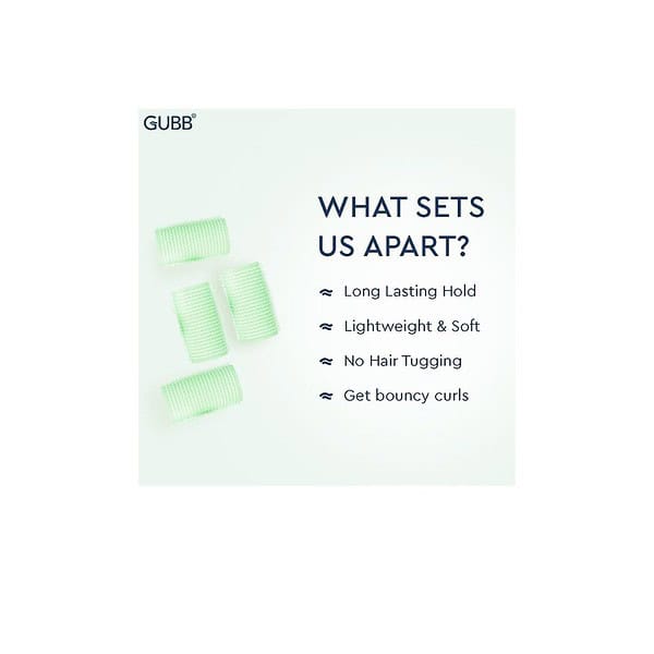 GUBB Hair Roller Curlers Set of 6 PACK OF 1 Green B - LXINDIA.COM