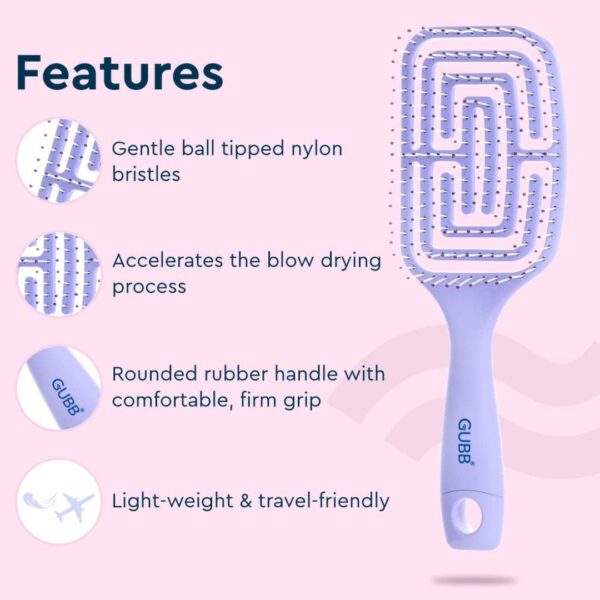 GUBB Paddle Vent Hair Brush Broad2 - LXINDIA.COM