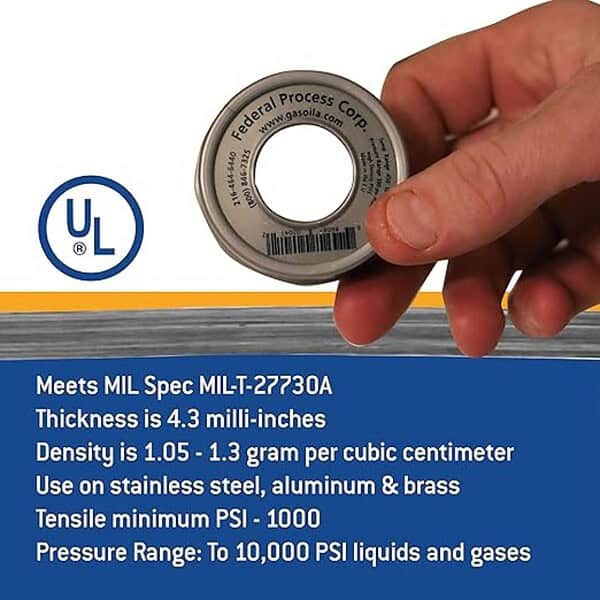 Gasoila Nickel PTFE High Density Thred Tape Roll2 - LXINDIA.COM