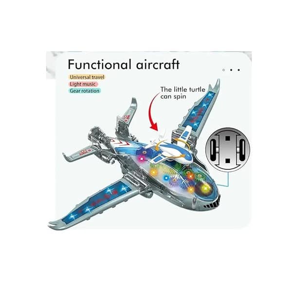 Gear Plane Aircraft Airplane Vehicle Toy with Lights and Music A - LXINDIA.COM