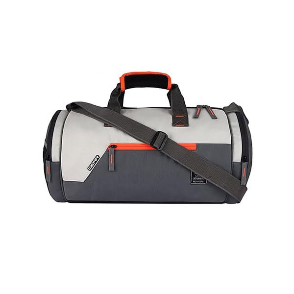 Gear Polyester Cross Training 26L Gym Bag Grey Orange 1 - LXINDIA.COM