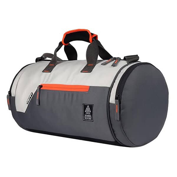 Gear Polyester Cross Training 26L Gym Bag Grey Orange 2 - LXINDIA.COM