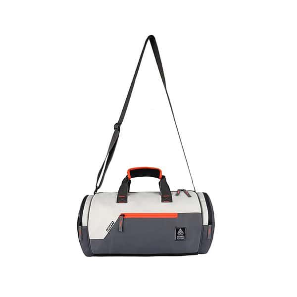 Gear Polyester Cross Training 26L Gym Bag Grey Orange - LXINDIA.COM