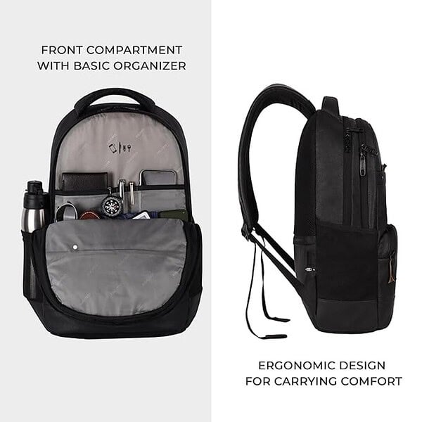 Gear Vintage2 28L Medium Faux Leather Water Resistant Anti Theft Laptop Backpack 1 - LXINDIA.COM