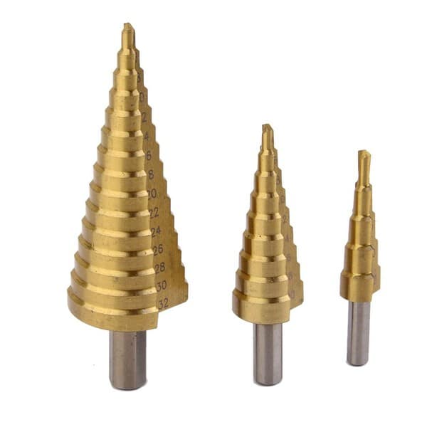 Generic 3X Large HSS Steel Step Cone Drill Titanium Bit Set - LXINDIA.COM