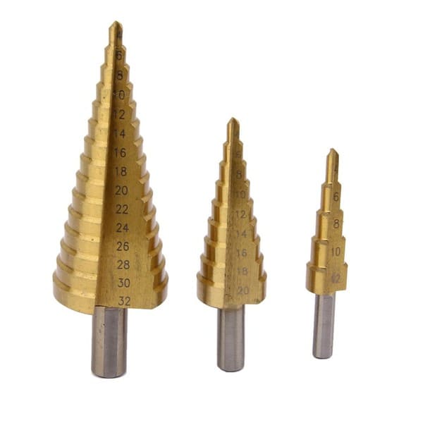 Generic 3X Large HSS Steel Step Cone Drill Titanium Bit Set1 - LXINDIA.COM