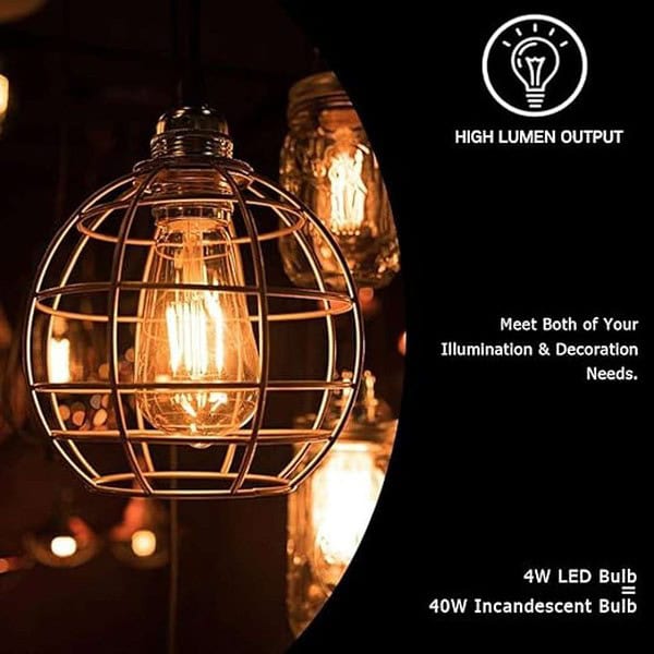 Gesto 4W E27 E26 Base Filament Bulbs Filament Antique Bulb Pack Of 2 1 - LXINDIA.COM