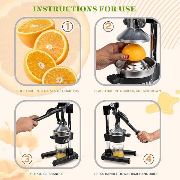 Ghime Heavy Duty Stainless Hand Press Juicer B - LXINDIA.COM