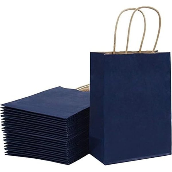 Gitanjali Paper Curves Gift Paper Bag Blue Color 1 - LXINDIA.COM