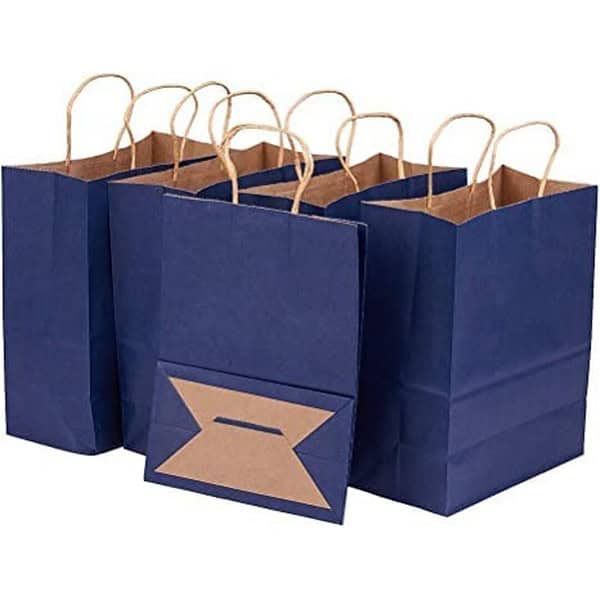 Gitanjali Paper Curves Gift Paper Bag Blue Color 3 - LXINDIA.COM