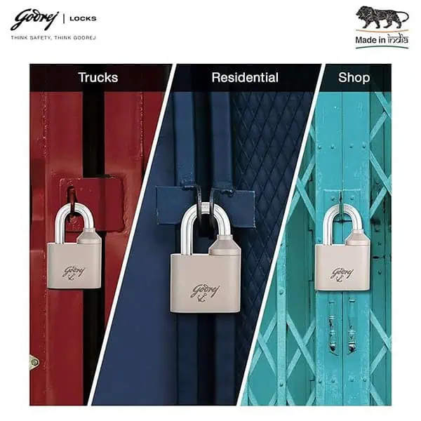 Godrej Locking Solutions And Systems Dual Access 60 Mm 4 Keys Padlock for Main Door Silver Finish 2 - LXINDIA.COM