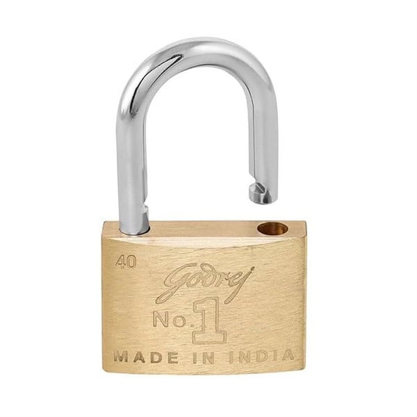 Godrej No1 Square Padlock for Door Brass Finish Lock for Main Door with 3 Keys Gold Pack of 1 1 - LXINDIA.COM