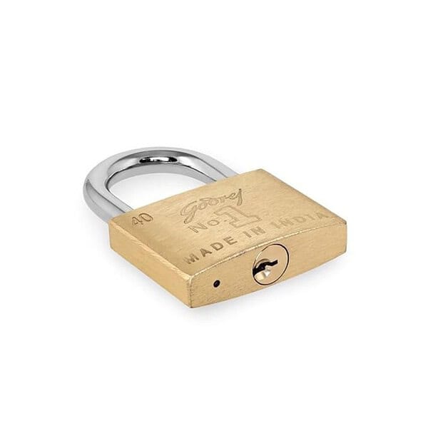 Godrej No1 Square Padlock for Door Brass Finish Lock for Main Door with 3 Keys Gold Pack of 1 2 - LXINDIA.COM