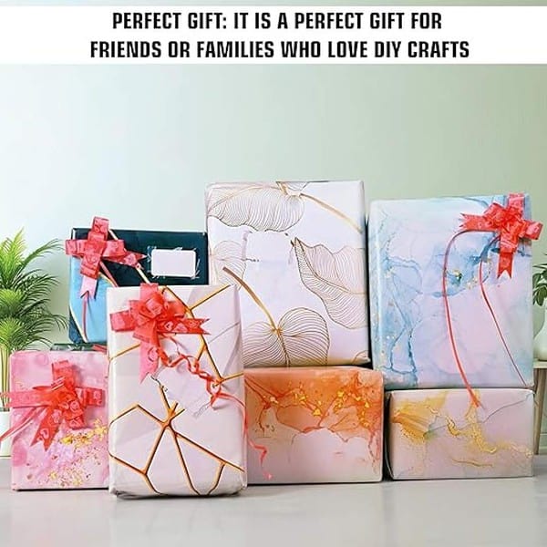 Goelite Gift Wrapping Paper Sheets Pack of 6 with Ribbons and Name Tags1 - LXINDIA.COM