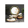 Golden Fish Melamine Round Multicolor Full Size Dinner Plate - LXINDIA.COM