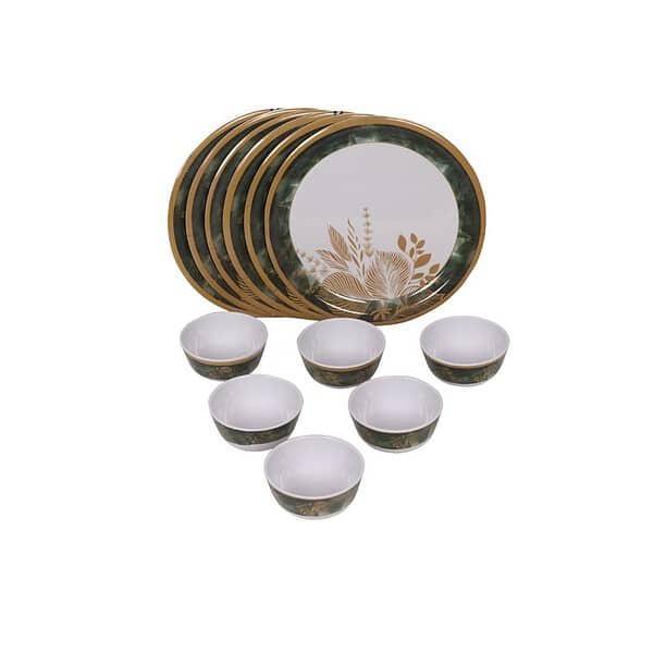 Golden Fish Melamine Round Multicolor Full Size Dinner Plate A - LXINDIA.COM