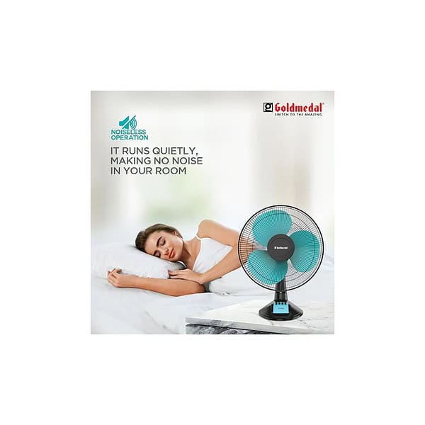 Goldmedal Dyno 400 mm Table Fan Turquoise BlackB - LXINDIA.COM