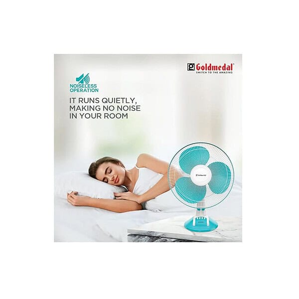 Goldmedal Dyno 400 mm Table Fan Turquoise WhiteA - LXINDIA.COM