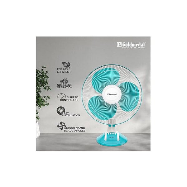 Goldmedal Dyno 400 mm Table Fan Turquoise WhiteC - LXINDIA.COM