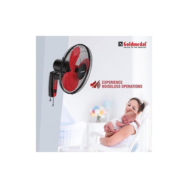 Goldmedal Dyno 400 mm Wall fan Red BlackA - LXINDIA.COM