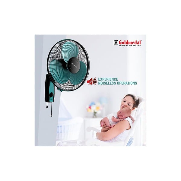 Goldmedal Dyno 400 mm Wall fan Turquoise BlackA - LXINDIA.COM