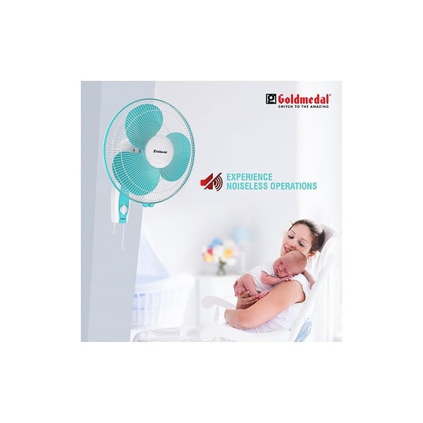 Goldmedal Dyno 400 mm Wall fan Turquoise WhiteA - LXINDIA.COM