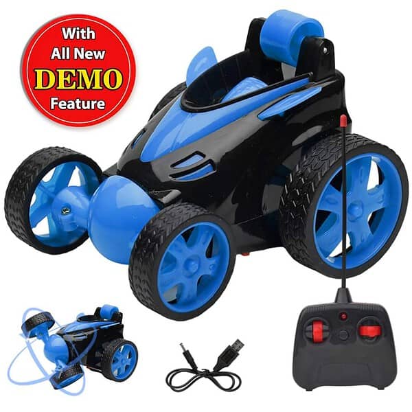 Gooyo DB2060 Rechargeable Small Stunt Car Toy Blue a 1 - LXINDIA.COM