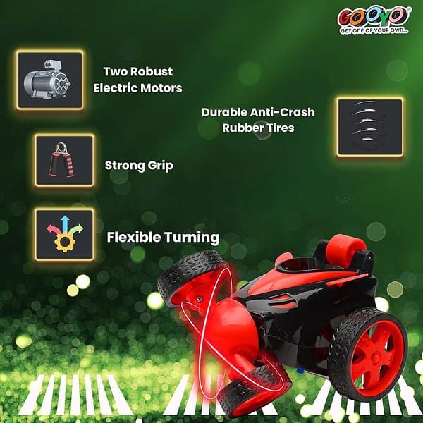 Gooyo DB2060 Rechargeable Small Stunt Car Toy Red C - LXINDIA.COM