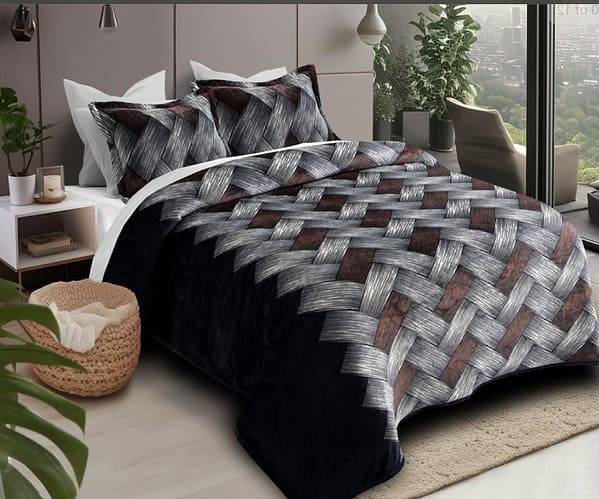 Gulmohar ModelCalifornia King Size bedsheet black - LXINDIA.COM