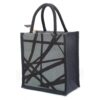 H B Mens Printed Jute Tiffin Bag with Zip Grey Medium 4 - LXINDIA.COM