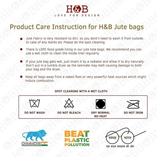 H nd NB Jute bag for women lunch bag 2 - LXINDIA.COM